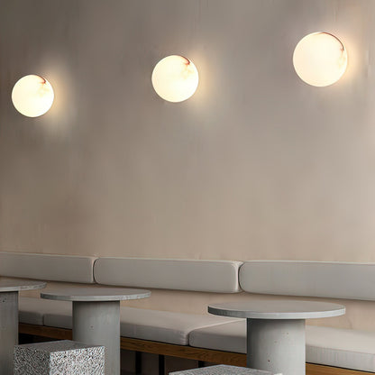 Alabaster Mini Orb Wall Lamp