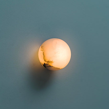 Alabaster Mini Orb Wall Lamp