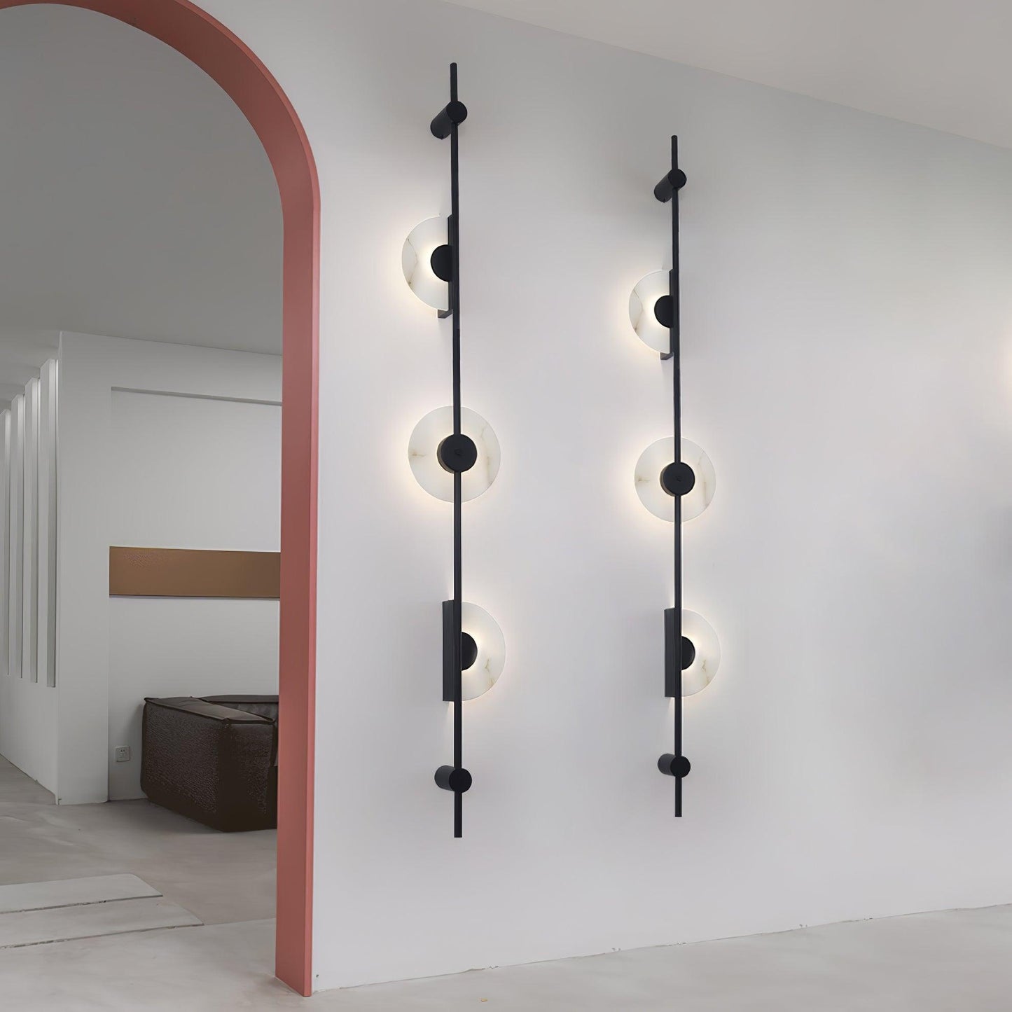 Alabaster Vertical Plug-in Wall Sconce