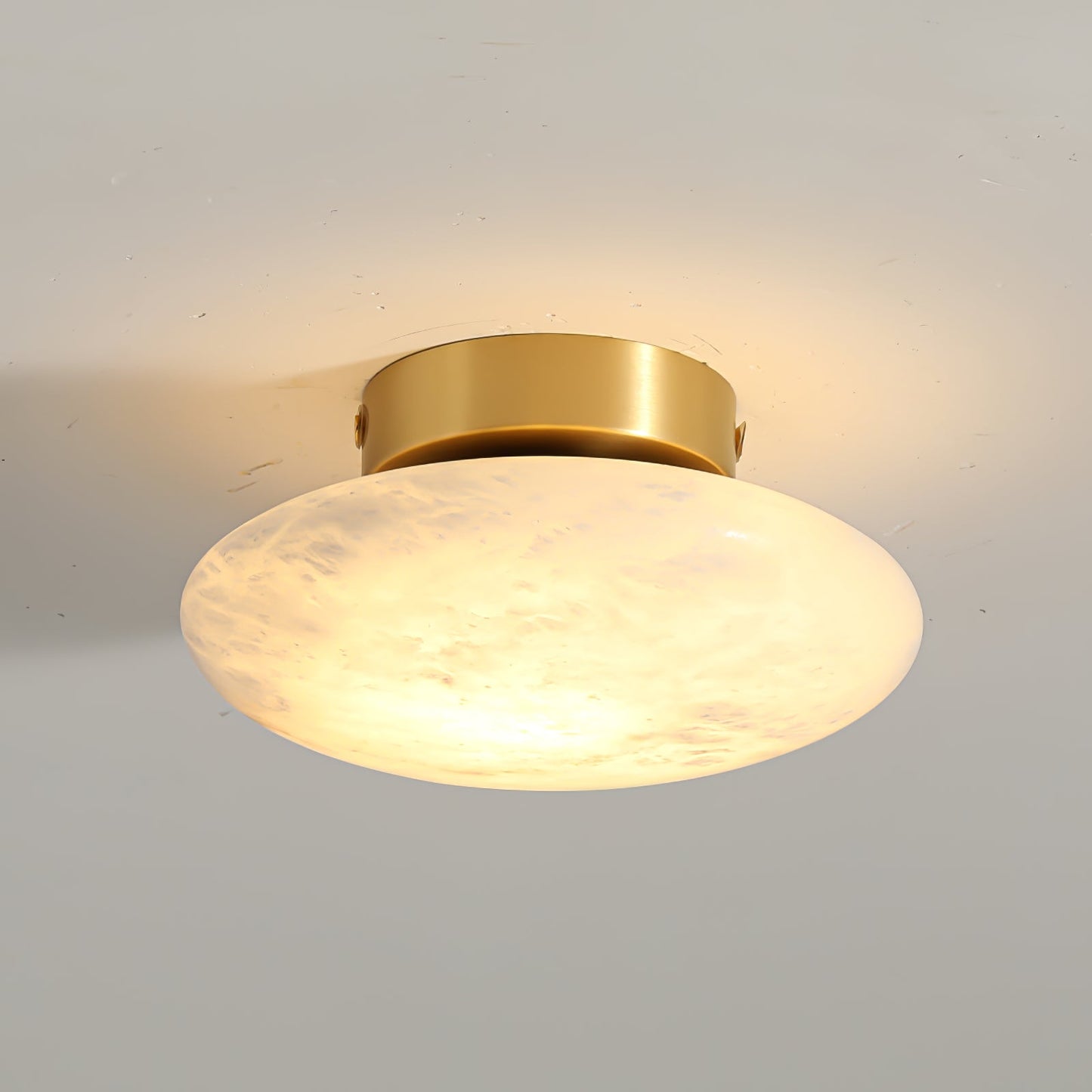 Alabaster Oval Ceiling Lamp