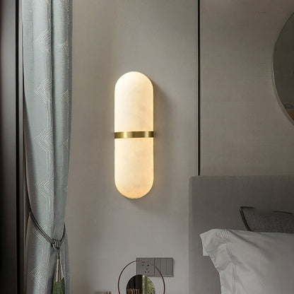 Alabaster Pill Wall Light