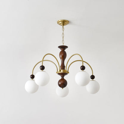 Archway Walnut Color Chandelier