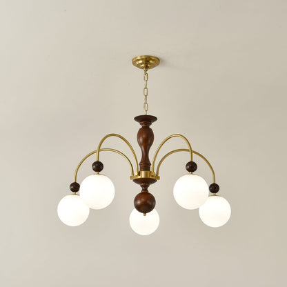 Archway Walnut Color Chandelier