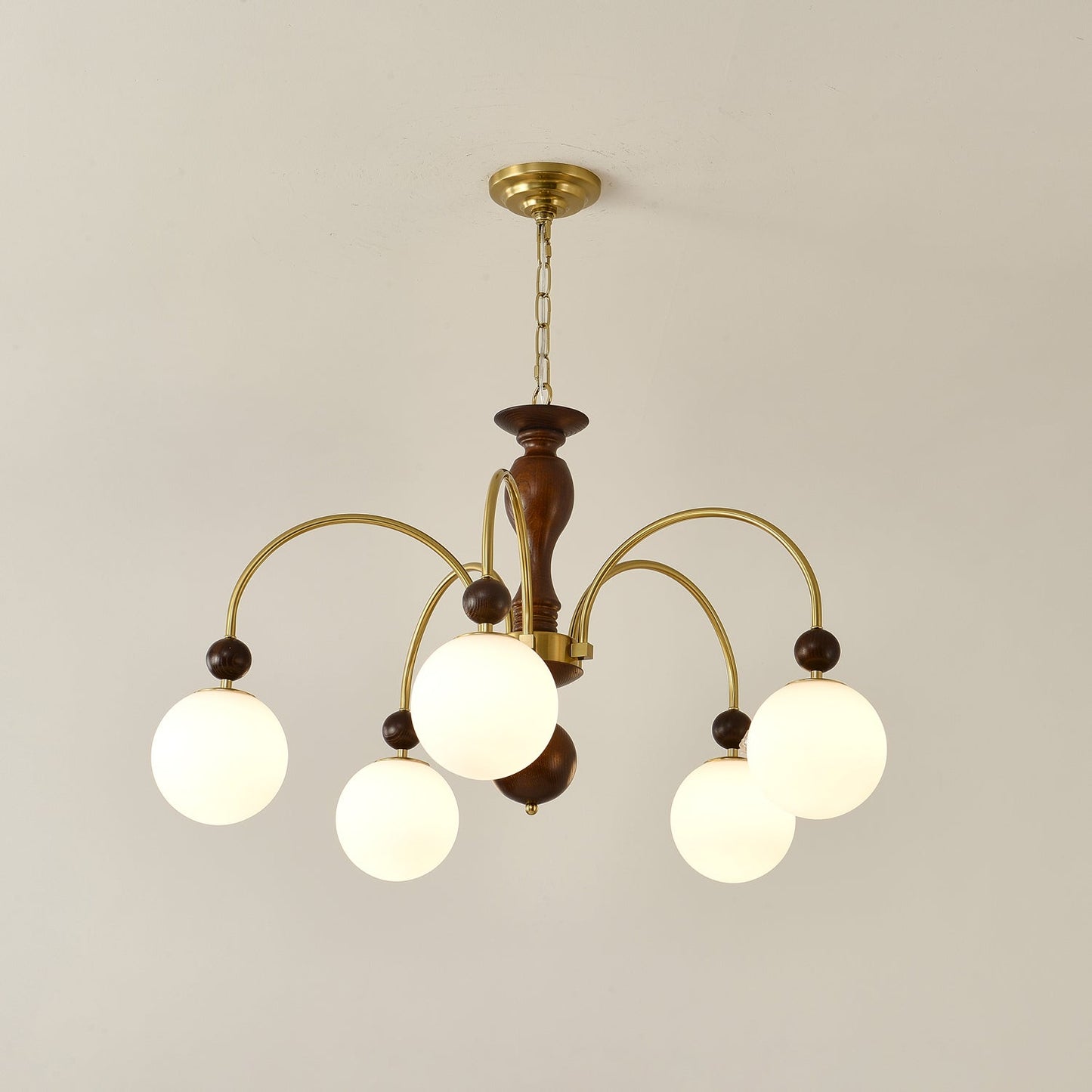 Archway Walnut Color Chandelier