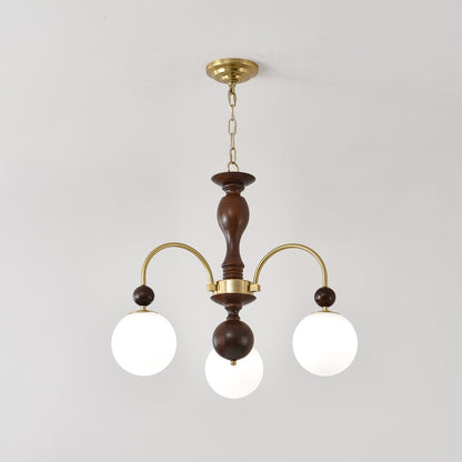 Archway Walnut Color Chandelier