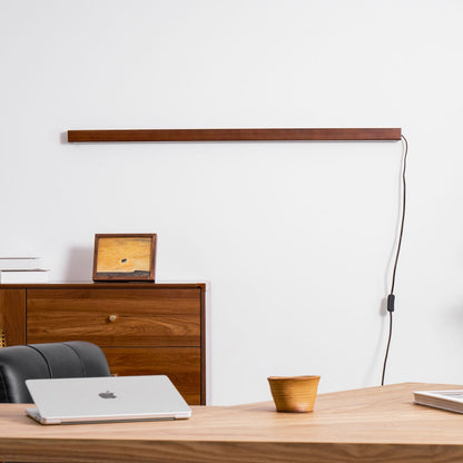 Arlo Linear Wood Plug-in Wall Light