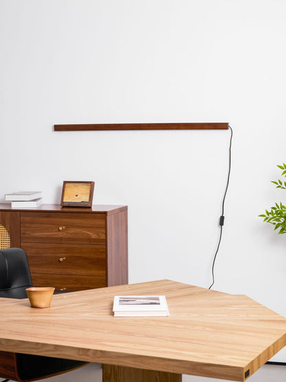 Arlo Linear Wood Plug-in Wall Light