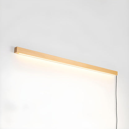 Arlo Linear Wood Plug-in Wall Light