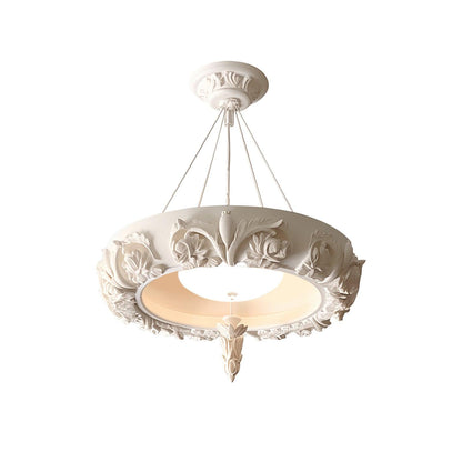 Artistic Carved Plaster Chandelier