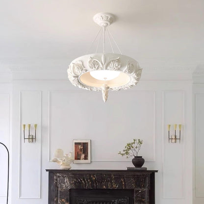 Artistic Carved Plaster Chandelier