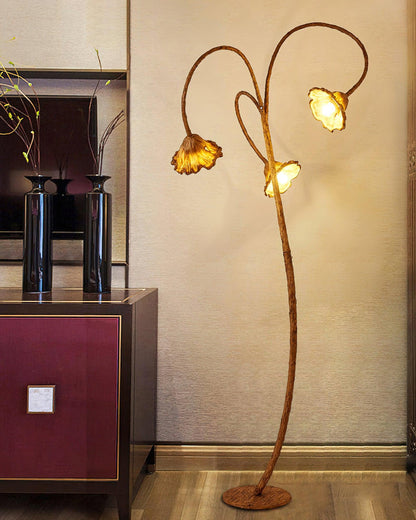 Artistic Lotus Leaf Floor Lamp