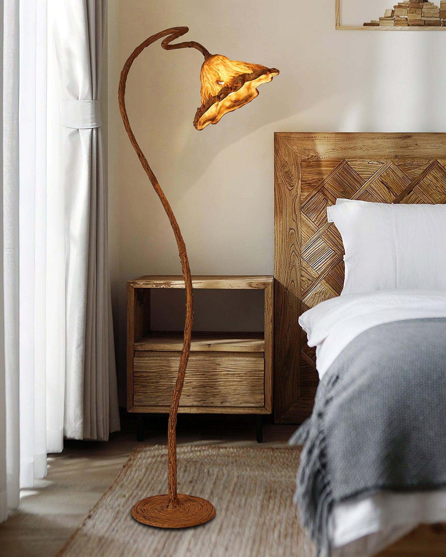 Artistic Lotus Leaf Floor Lamp