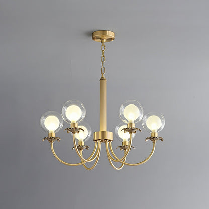 Aureate Radiance Glass Chandelier