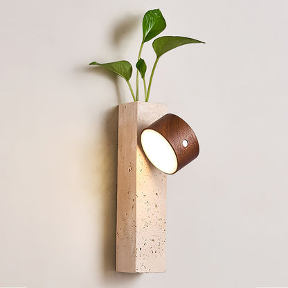 Axis Wood Rechargeable Wall Light