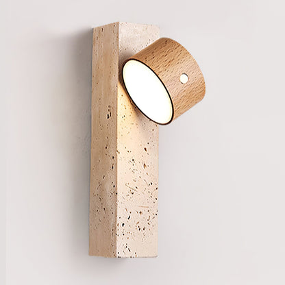Axis Wood Rechargeable Wall Light