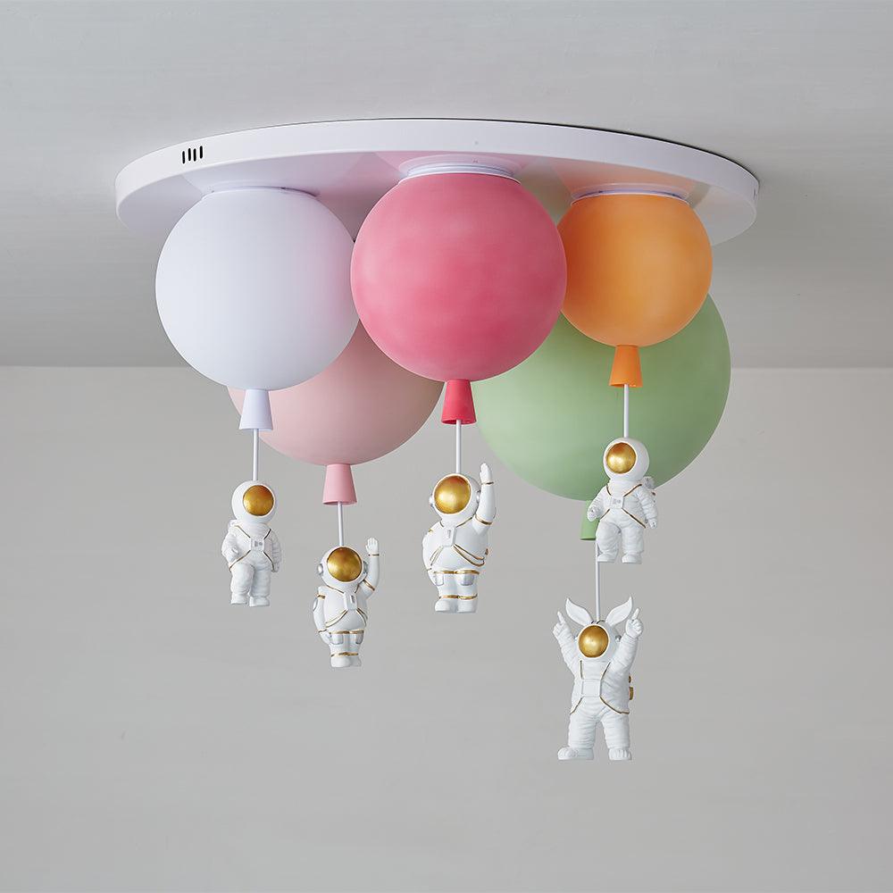 Deckenlampe in Ballon-Kombination aus Frosted Glass