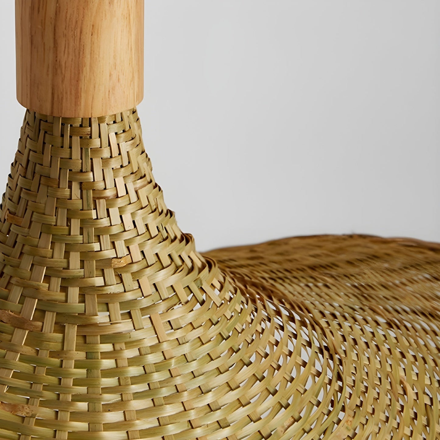 Rattan Weave Hat Pendant Light