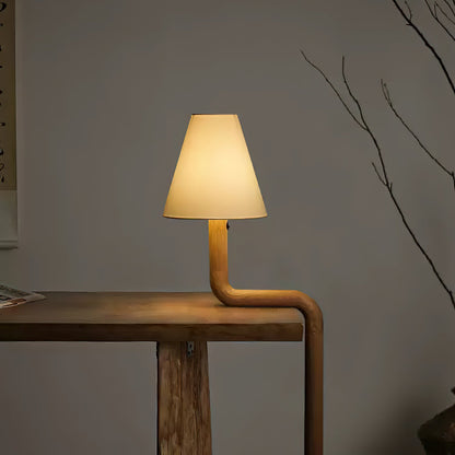 Bend Wood Table Lamp