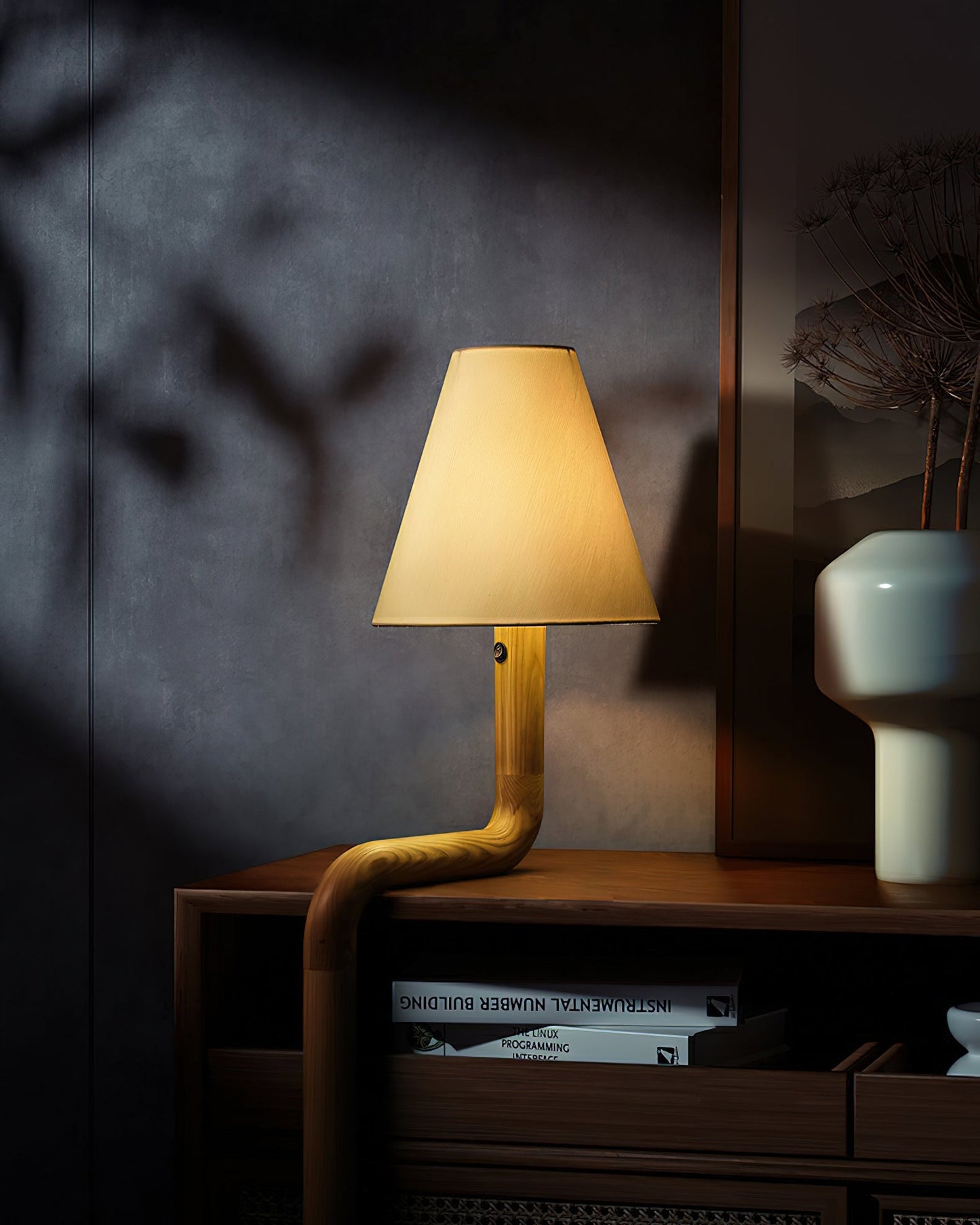 Bend Wood Table Lamp