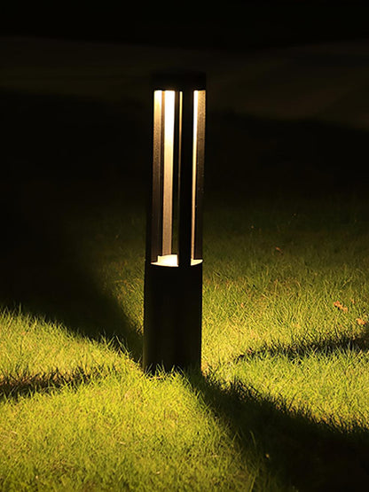 Black Cylindrical Garden Outdoor Light
