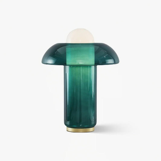 Tischlampe aus Glas in Pilzform 