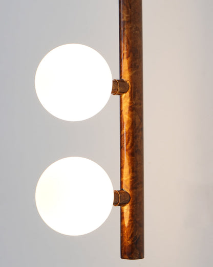Wandlampe aus Messing mit Glasröhre 