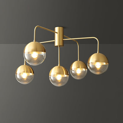 Brass Globulars Ceiling Lamp