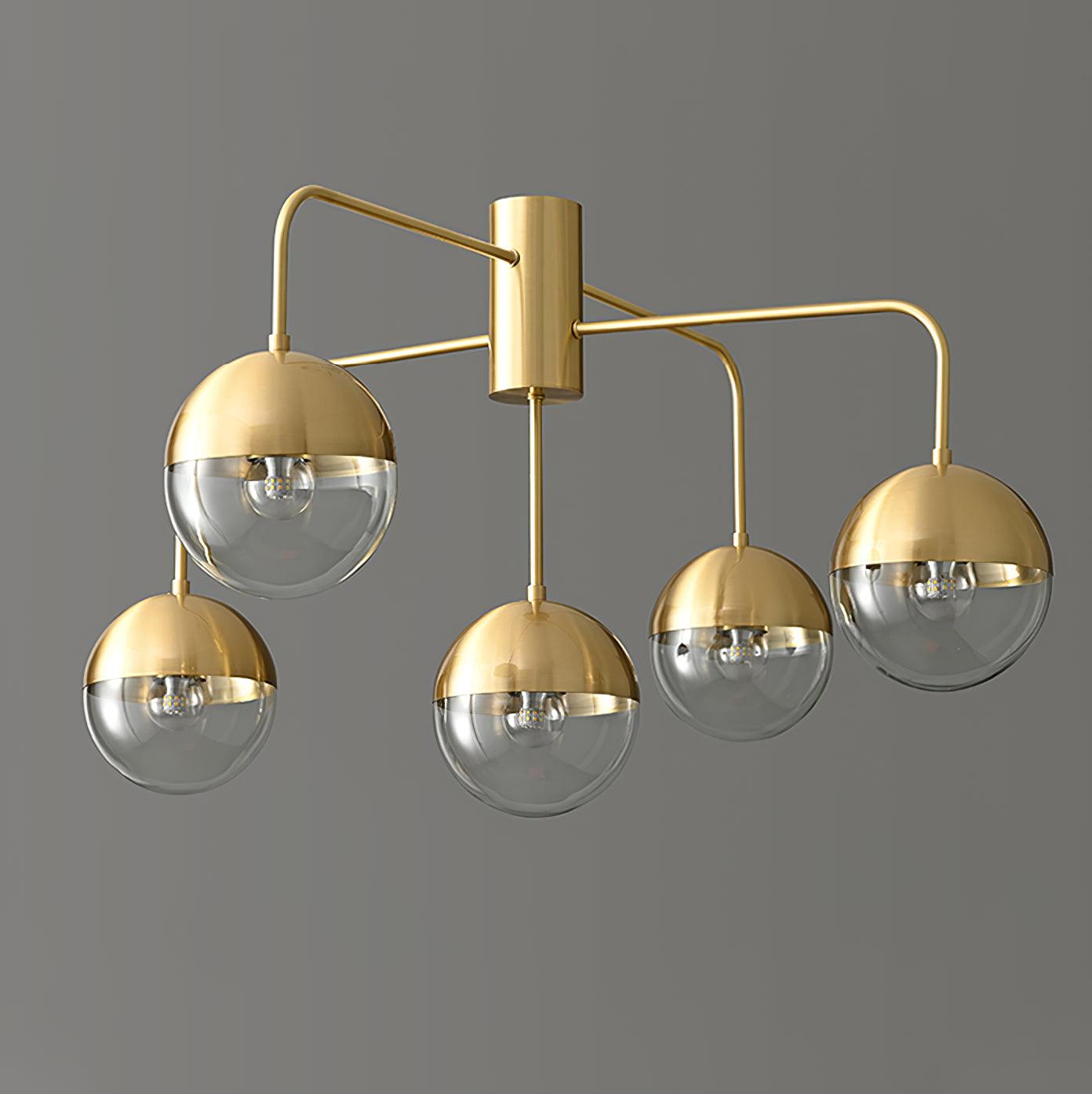 Brass Globulars Ceiling Lamp
