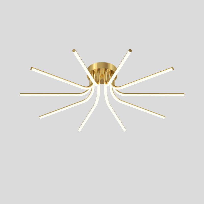 Brass Starbursts Ceiling Lamp