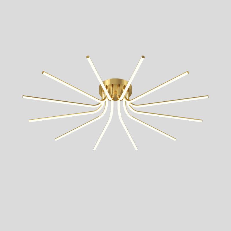 Brass Starbursts Ceiling Lamp