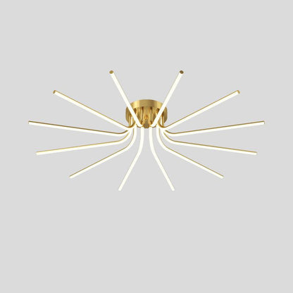 Brass Starbursts Ceiling Lamp