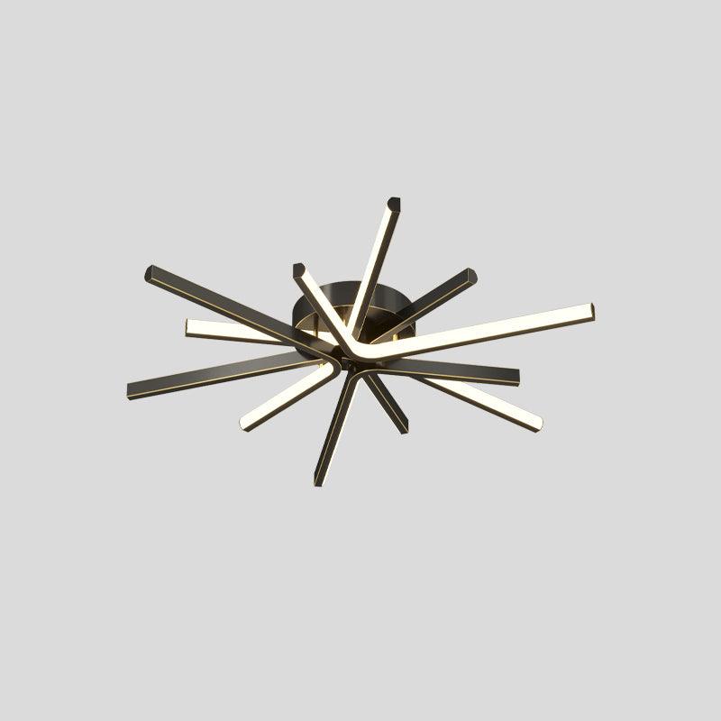 Brass Starbursts Ceiling Lamp