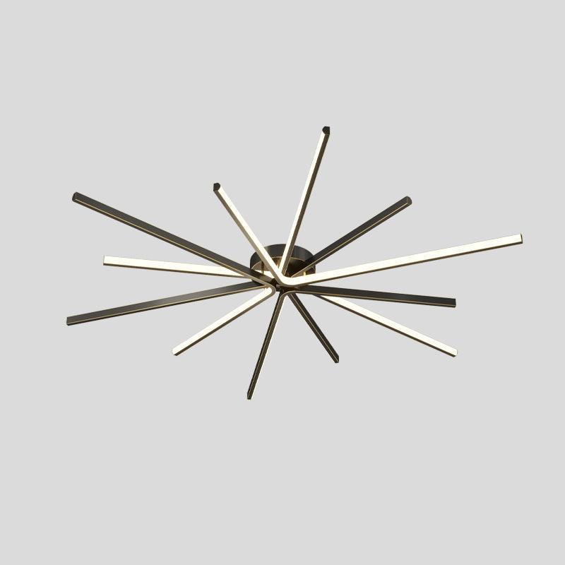 Brass Starbursts Ceiling Lamp