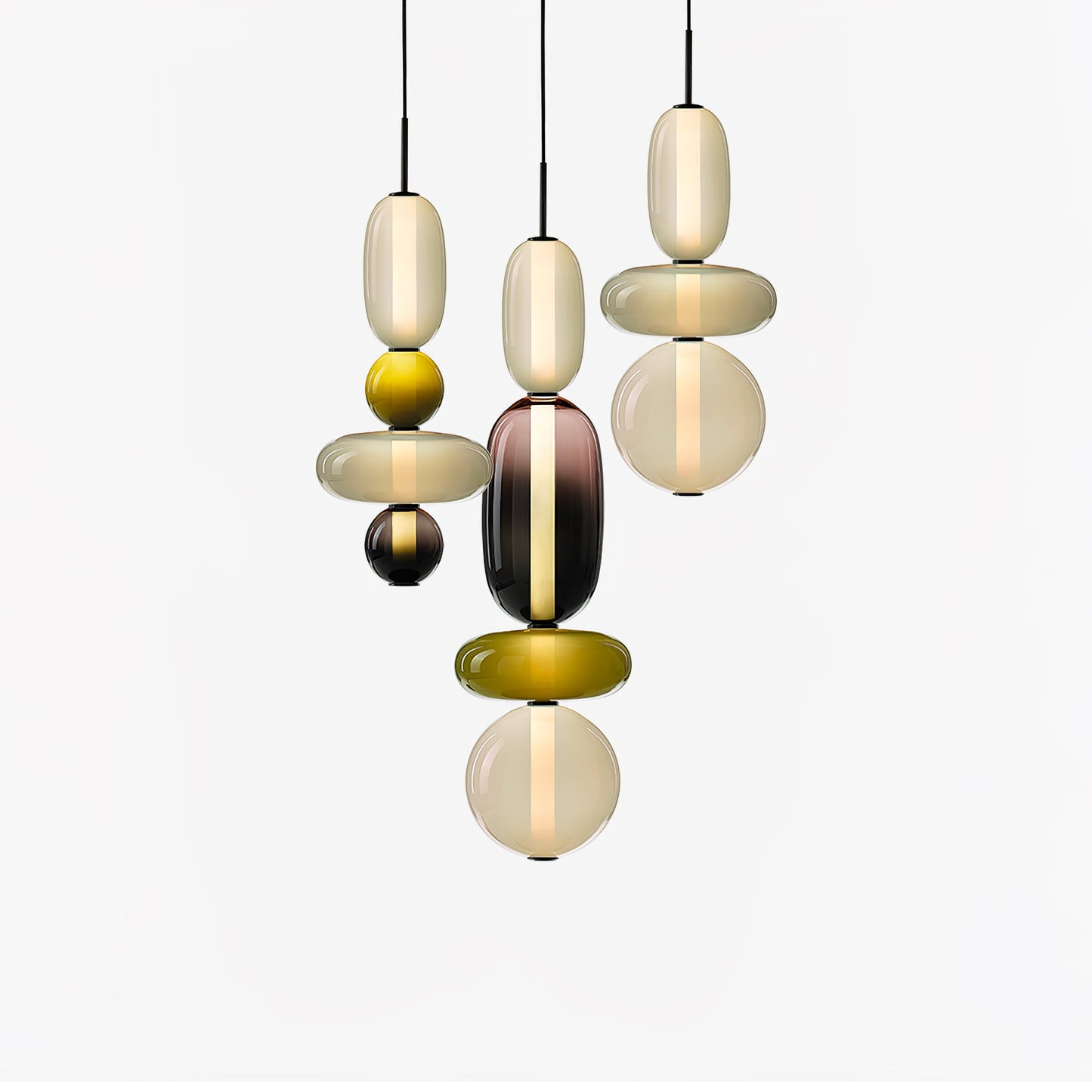 Candied Glass Combo Pendant Light