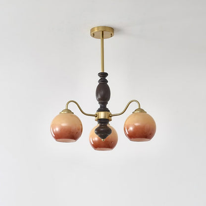 Caramel Orb Chandelier