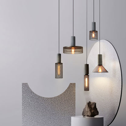 Cement Mesh Pendant Light