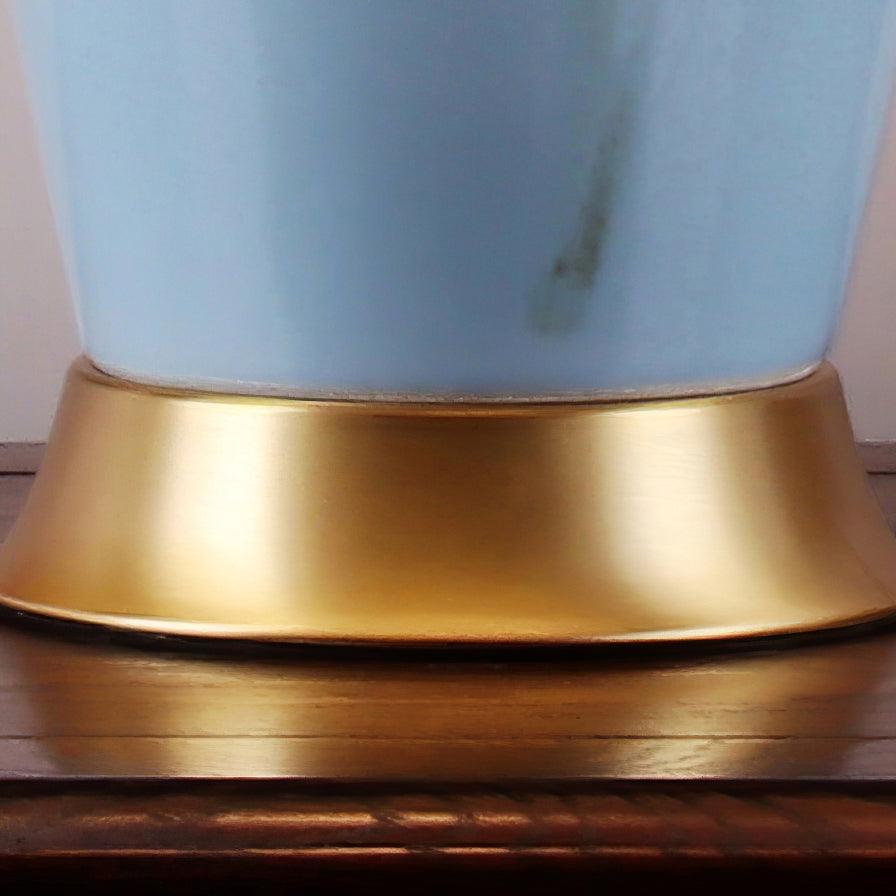 Ovale Schreibtischlampe aus Keramik