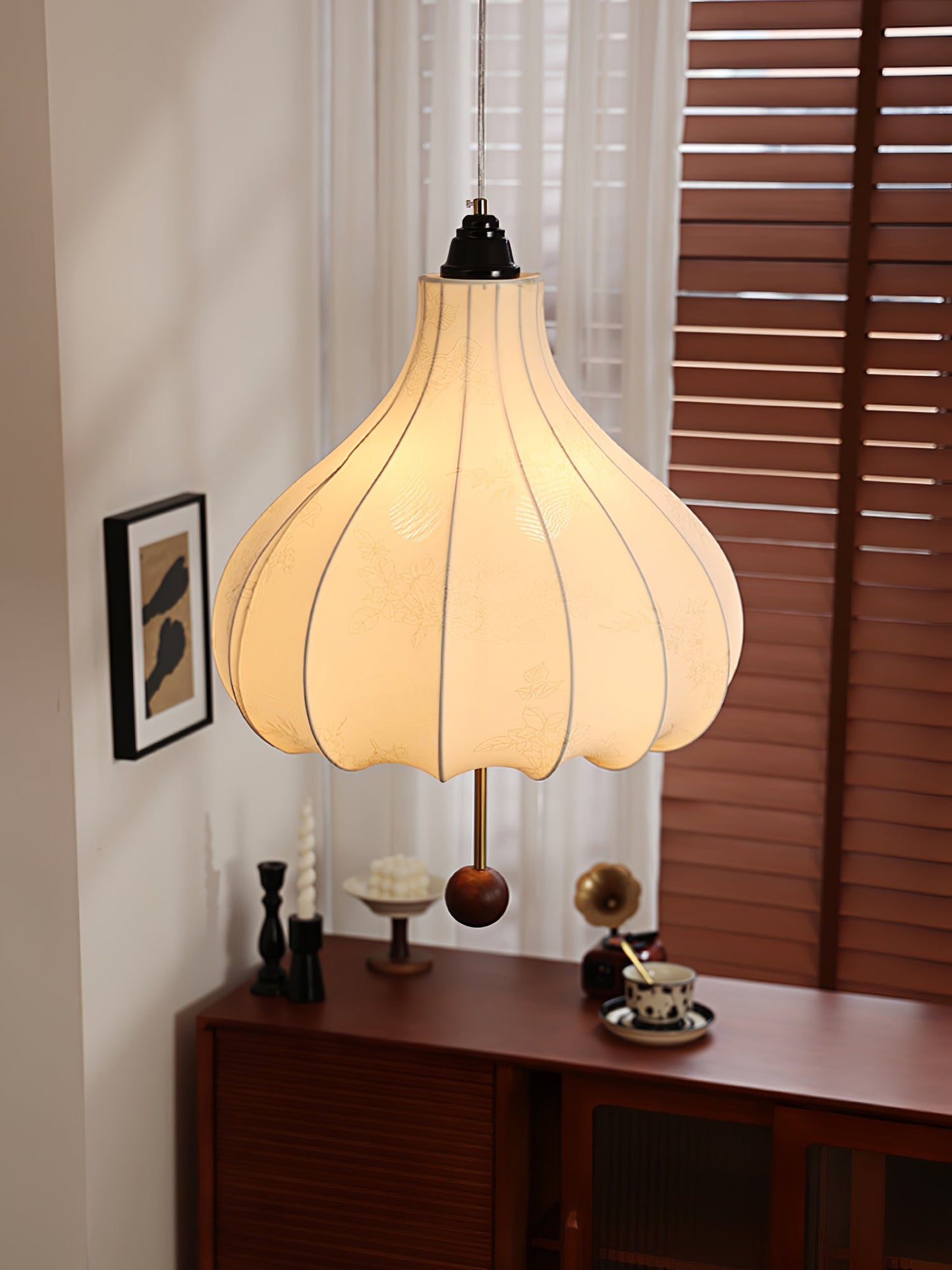 Chestnut Fabric Pendant Light