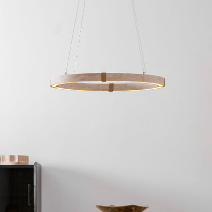 Circle Travertine Pendant Lamp
