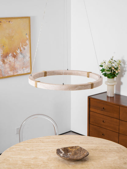 Circle Travertine Pendant Lamp