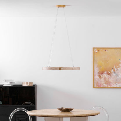Circle Travertine Pendant Lamp