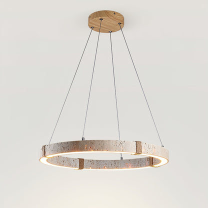 Circle Travertine Pendant Lamp