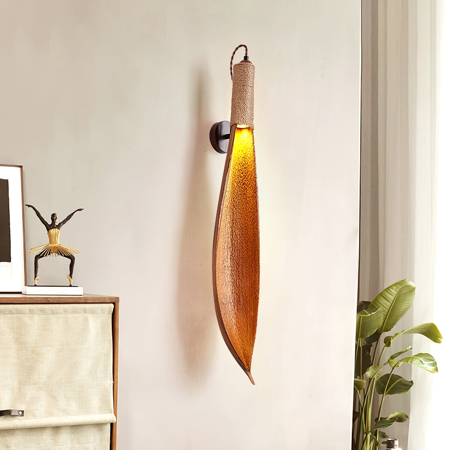 Cocoa Leaf Wall Sconce