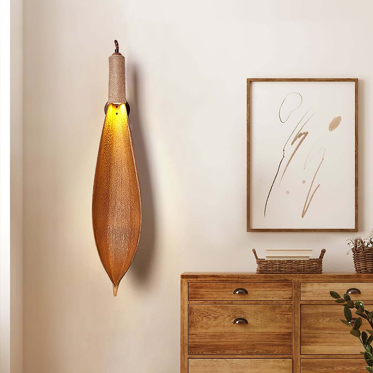 Cocoa Leaf Wall Sconce