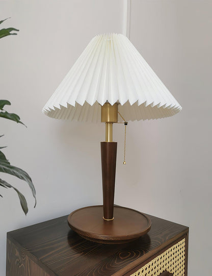 Cone Pleated Fabric Table Lamp