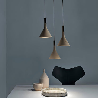 Conical Concrete Pendant Light