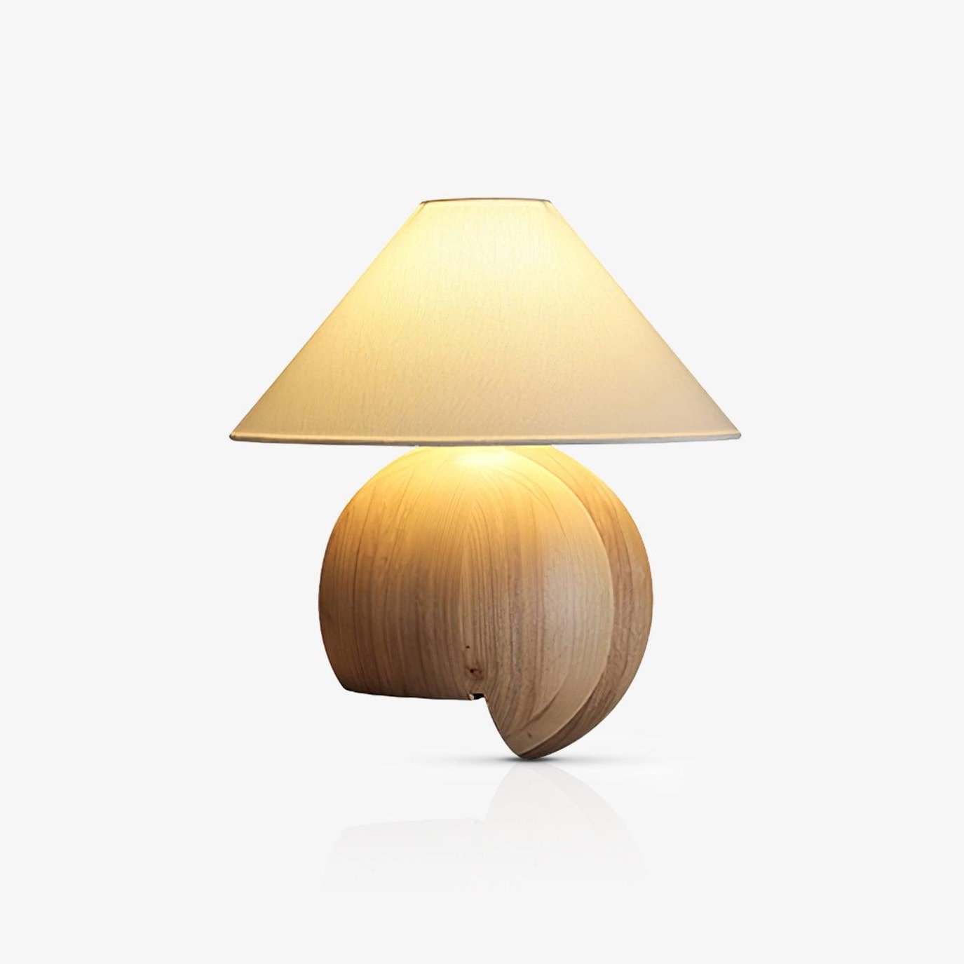 Corner Log Table Lamp