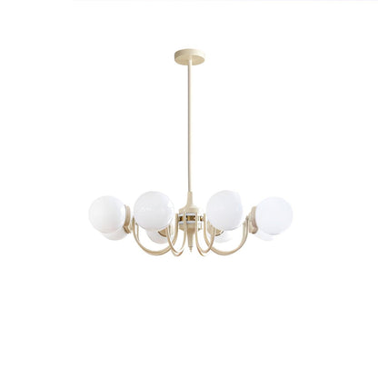 Cream Glass Ball Chandelier