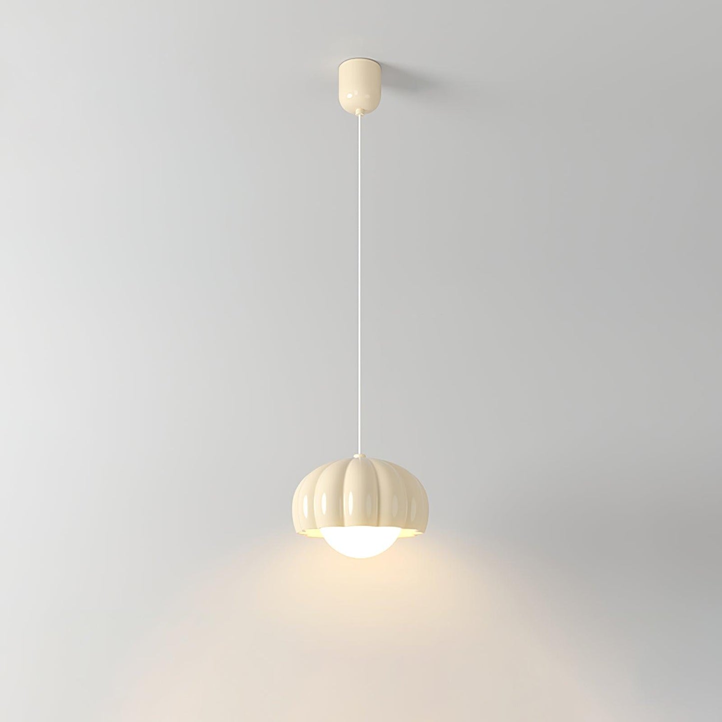 Creamy Pumpkin Pendant Light