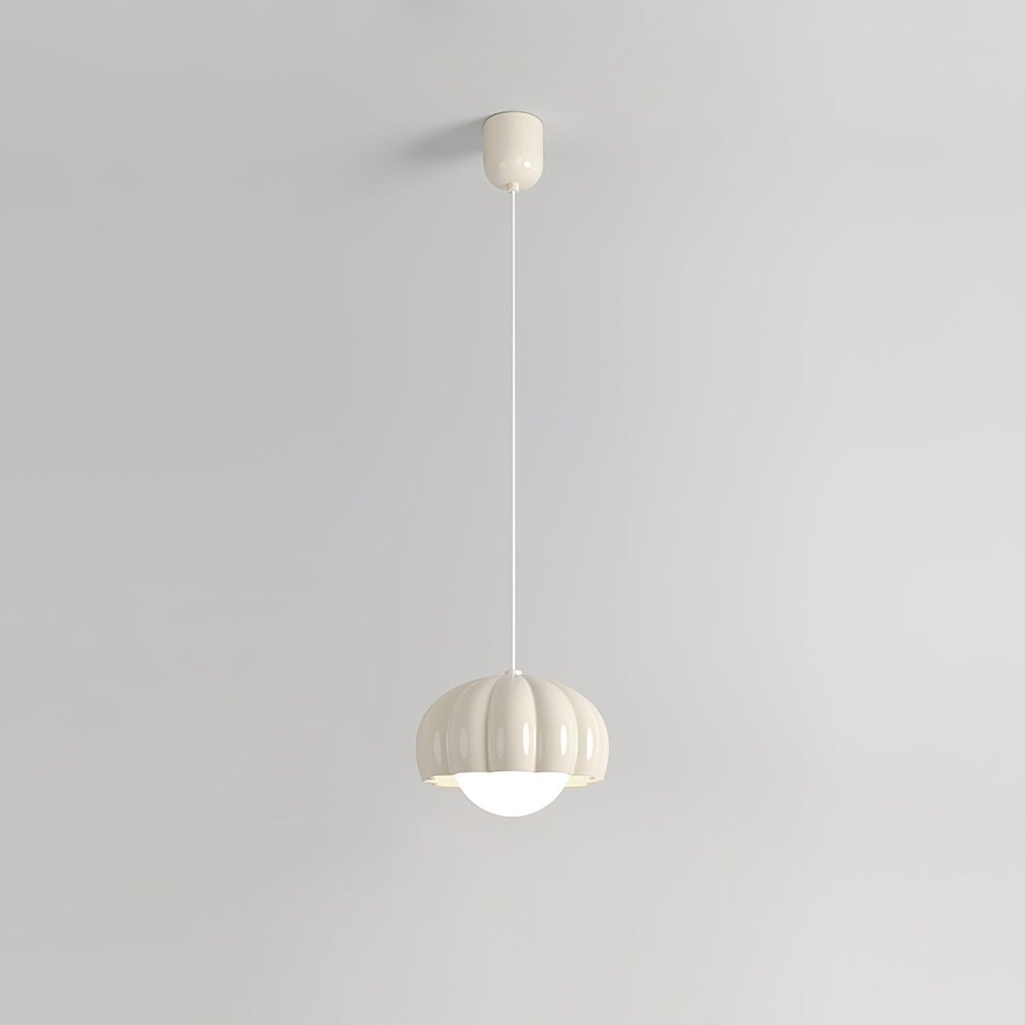 Creamy Pumpkin Pendant Light